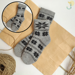 جوراب نیم ساق حوله ای زنانه لبه برگردان طرحدار وارداتی