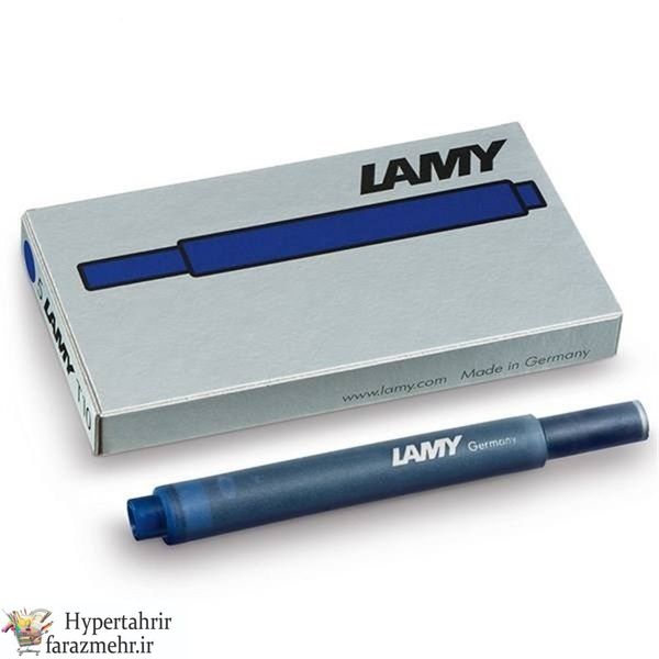 کاتریج (فشنگی) خودنویس لامی(Lamy) کد T10 بسته 5 تایی حجم (مشکی-آبی-قرمز-سبز-نارنجی-زرد-صورتی-فیروزه ای -بنفش-سرمه ای )