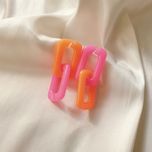 گوشواره تیفانی سرخابی و نارنجی