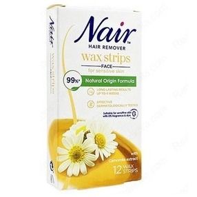 نوار موبر صورت نیر Nair مخصوص پوست حساس حاوی عصاره بابونه بسته 12 عددی