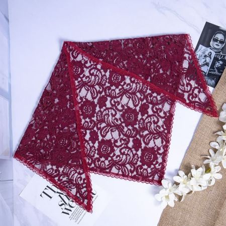 روسری سه گوش گیپور قرمز