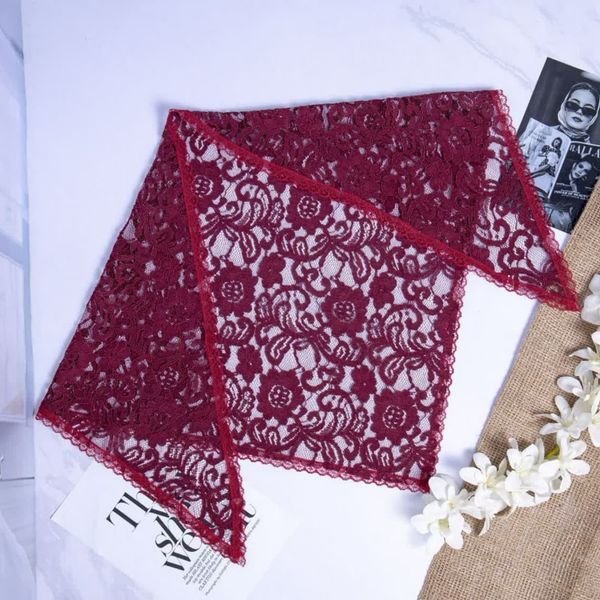 روسری سه گوش گیپور قرمز