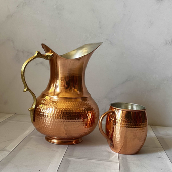 پارچ اردکی مسی چکشی