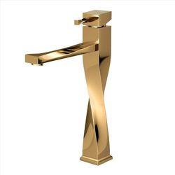 شیر روشویی پایه بلند کسری مدل فیلادلفیا طلایی