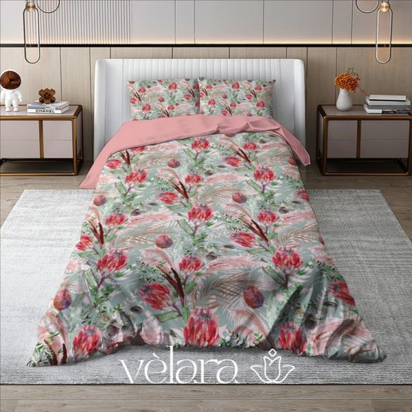 سرویس روتختی پارچه ترک برند ولارا طرح گل‌وگیاه کد R 271