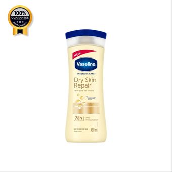 لوسیون بدن پوست خشک وازلین Vaseline اورجینال حاوی عصاره جو دوسر مدل Dry Intensive Care حجم 400 میل