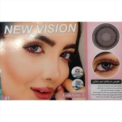 لنز رنگی نیوویژن New vision اورجینال مدل 500 ساعته رنگ Lena gray 2