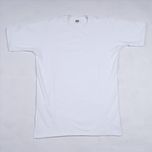 تیشرت حصیری یقه گرد رنگ سفید