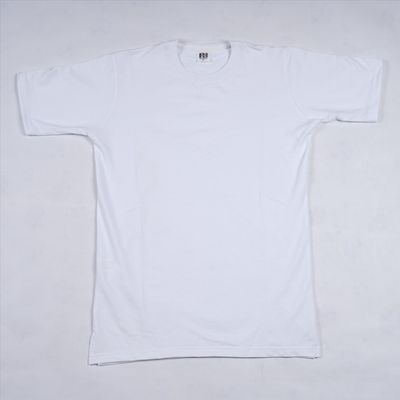 تیشرت حصیری یقه گرد رنگ سفید