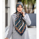 روسری ابریشم توییل طرح زنجیر
