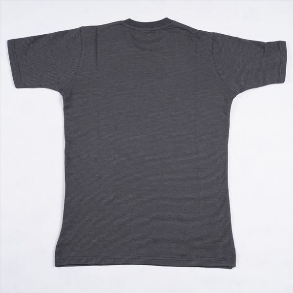 تیشرت حصیری یقه گرد رنگ نوک مدادی