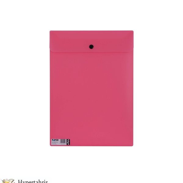 پاکت دکمه دار  عمودی پاپکو (Papco) مدل ارکید کد A4-117 رنگبندی (بی رنگ- دودی- آبی- زرد-بنفش-صورتی -قرمز )
