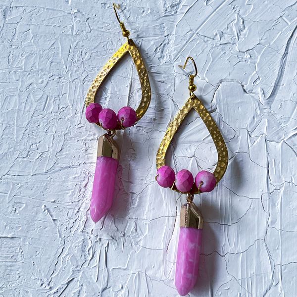 گوشواره اشکی برنجی