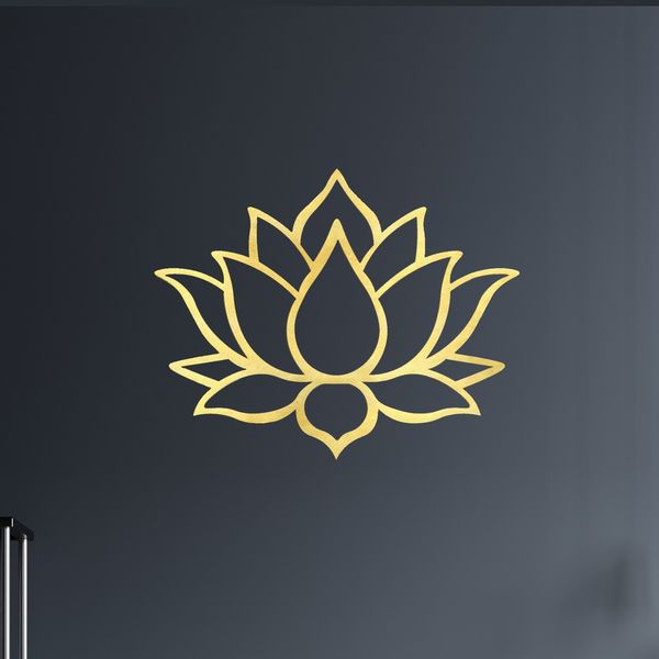 استیکر چوبی آرتافرین طرح نیلوفر آبی کد 01