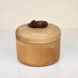 قندان چوبی بلوط طرح گرد