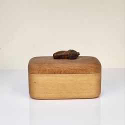 قندان چوبی بلوط طرح مستطیل