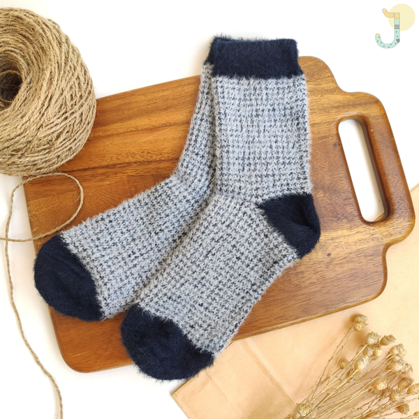 جوراب نیم ساق زنانه موهر پاشنه پنجه رنگی وارداتی