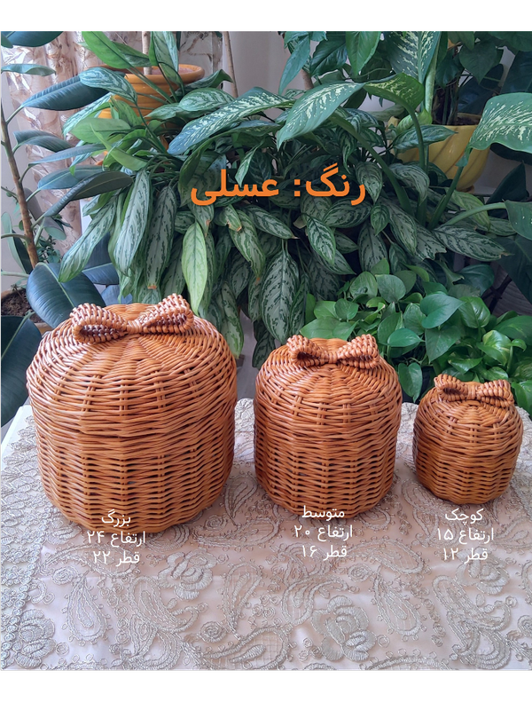 باکس پاپیون‌دار کوچک حصیری استودیو راح