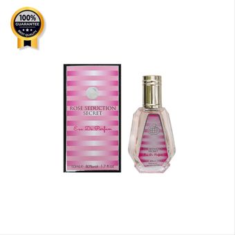 ادکلن زنانه رز سداکشن سکرت فراگرنس ورد Fragrance World اورجینال رایحه ویکتوریا سکرت بامبشل حجم 50 میل