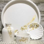 ست دکوراتیو گلدان و شمع