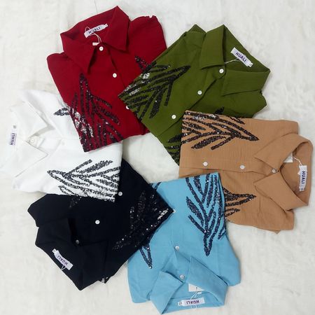 شومیز طرح برگ کد 105