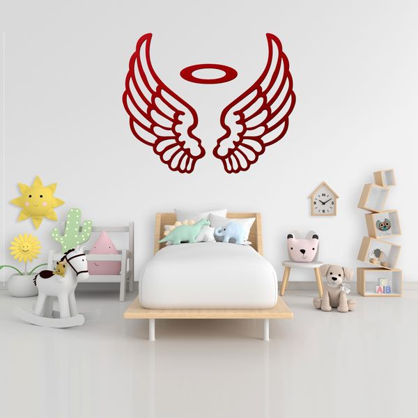 استیکر چوبی آرتافرین طرح بال فرشته