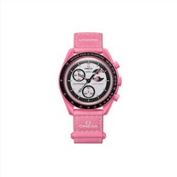 ساعت امگا سواچ صورتی مون فیس ماموریت به فضا MISSION TO THE PINK MOONPHASE