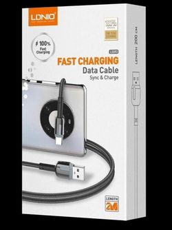 کابل تبدیل USB به لایتنینگ الدینیو مدل LS592 طول 2 متر