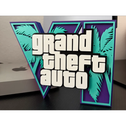 دکور رومیزی لوگوی GTA VI مدل وایس سیتی