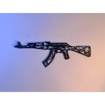 تابلو دیواری Low Poly طرح AK-47 بازی CS2
