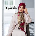 روسری ابریشم ژاکارد طرح گل