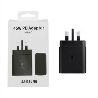 شارژر دیواری سه پین PD و فست تک پورت SAMSUNG Type-C مدل +45W CH-HI - مشکی - DST (گارانتی شش ماهه)