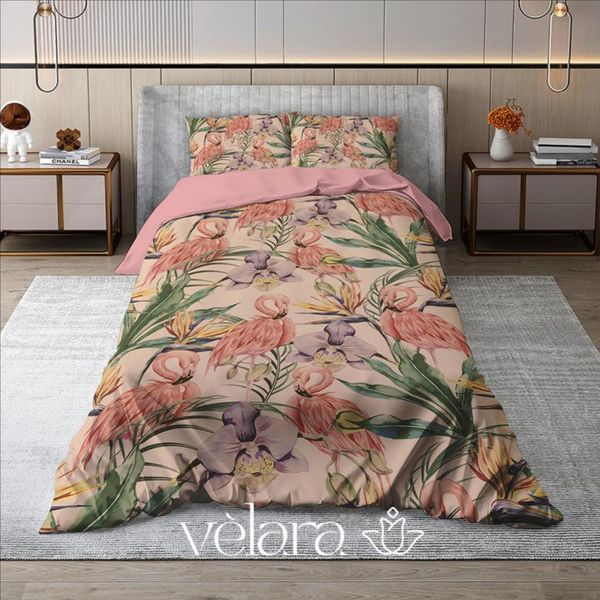 سرویس روتختی پارچه ترک برند ولارا طرح گل‌وگیاه کد R 236