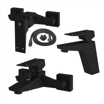 ست شیرآلات کسری مدل کنکورد مجموعه 4 عددی مشکی