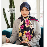 روسری ابریشم توییل طرح گل