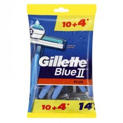 خودتراش مردانه 2 لبه ژیلت Gillette مدل Blue2 Plus بسته 14 عددی