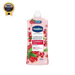 لوسیون بدن سوپرفود وازلین Vaseline اورجینال رایحه کرنبری حجم 500 میل