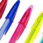 خودکار بیک (BIC ) مدل  سافت قطر نوشتاری  1/2 رنگبندی (آبی - مشکی - قرمز-سبز-صورتی-فسفری -بنفش-فیروزه ای )