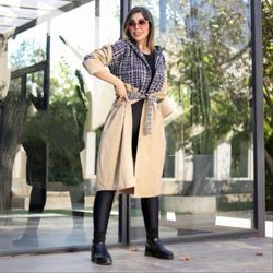 بارانی کتان زارا کلاهدار اسپرت بدون آبرفت رنگ کرم