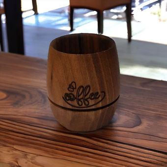 شات قهوه چوبی طرح هشت ضلعی (کد۵۰۲)