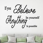 استیکر چوبی آرتافرین طرح "if you believe in yourself anything is possible"