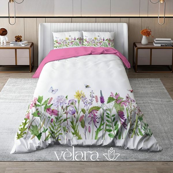 سرویس روتختی پارچه ترک برند ولارا طرح گلوگیاه کد R 293