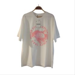 تیشرت پینترستی اسپرت زنانه مردانه رنگ سفید فریسایز