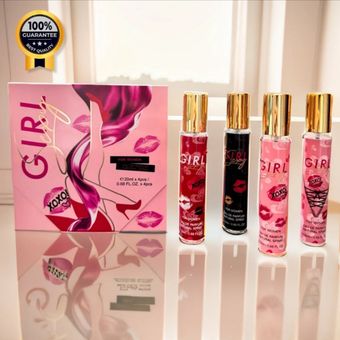 پک ادکلن مینیاتوری زنانه مایستیکال Mystical  اورجینال مدل Girl بسته 4 عددی
