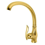 شیر آشپزخانه اسناپل مدل رهام | طراحی مدرن، بدنه برنجی و پرلاتور کاهنده مصرف آب