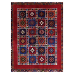 فرش دستباف سایز قالیچه سه متری(تمام پشم یلمه طرح اسپرت دور خلوت خشتی)کد 1677