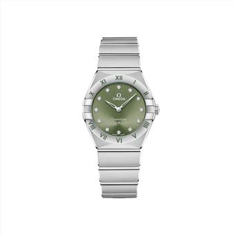 ساعت مچی امگا زنانه مدل کانسلیشن منهتن سیلور صفحه سبز OMEGA Constellation Manhattan