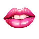 استیکر حرارتی پارچه و لباس طرح لب