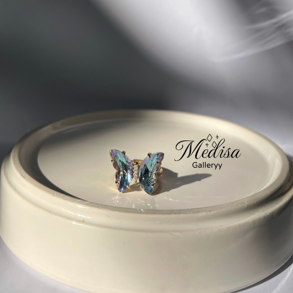 انگشتر کریستالی پروانه