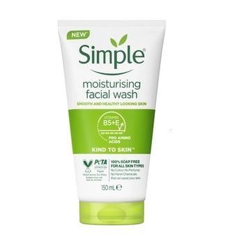 ژل شستشوی آبرسان صورت سیمپل Simple مدل Moisturising مناسب انواع پوست حجم 150 میل
